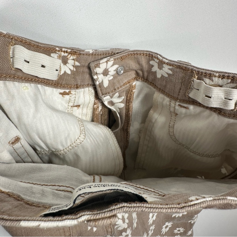 Abercrombie & Fitch Kids High Rise Mini mom Brown Floral Jeans Size 13/14 - Picture 5 of 8